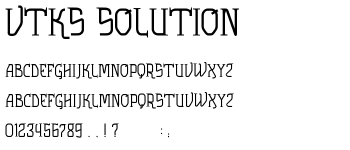 vtks solution font